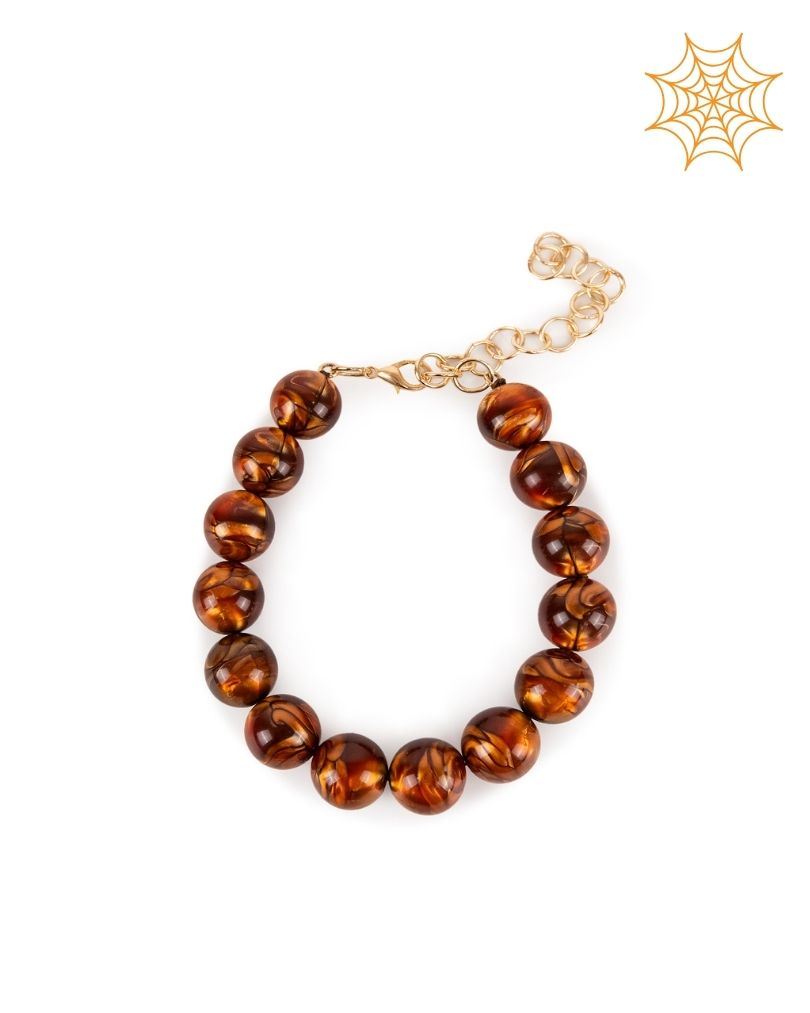 BUBBLE NECKLACE | METALLIC ORANGE