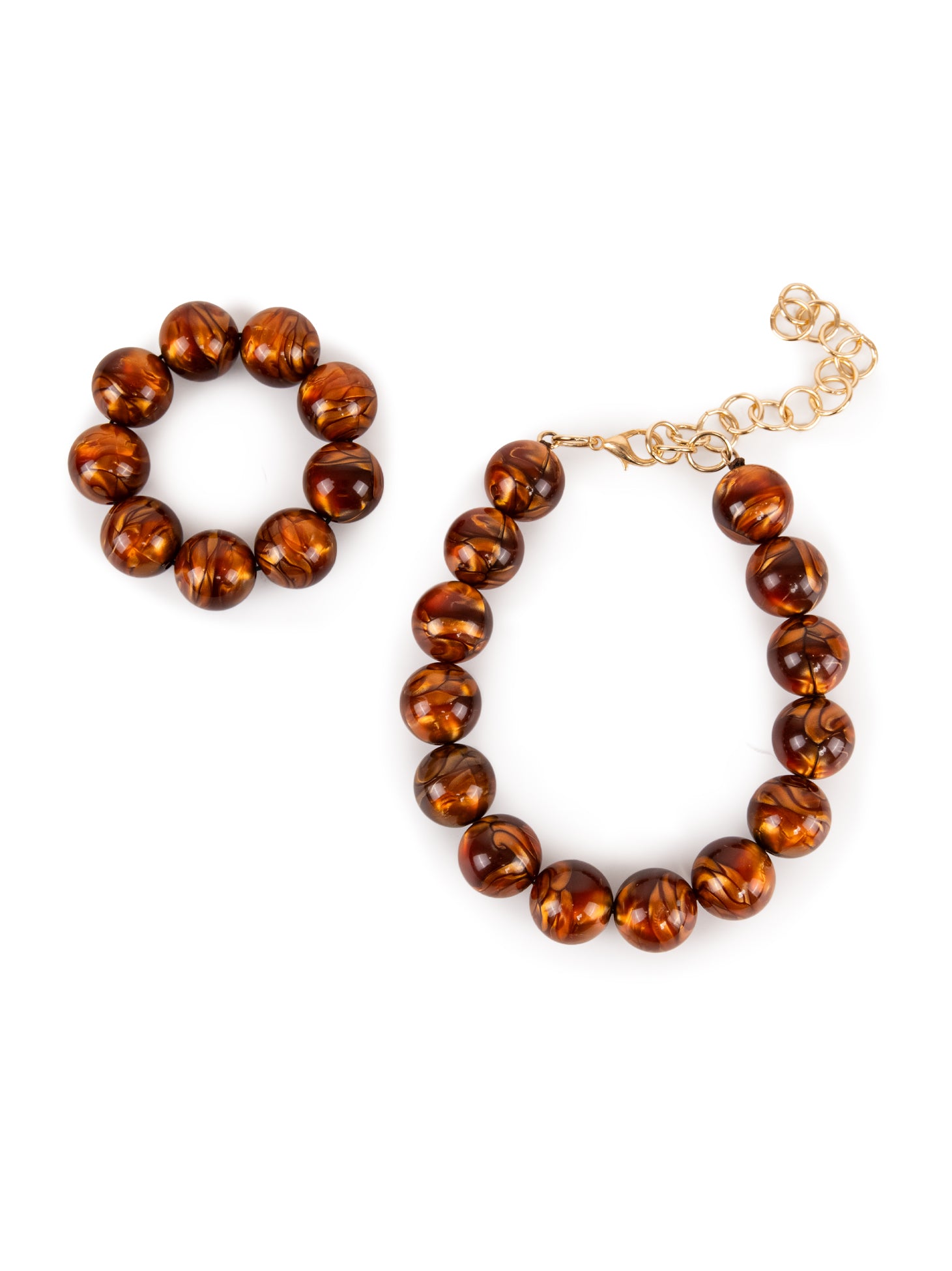 BUBBLE NECKLACE | METALLIC ORANGE