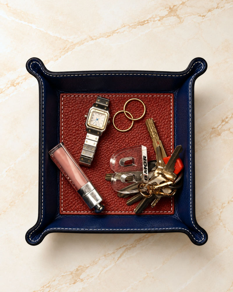 SVUOTATASCHE | NAVY BLUE + RED WINE