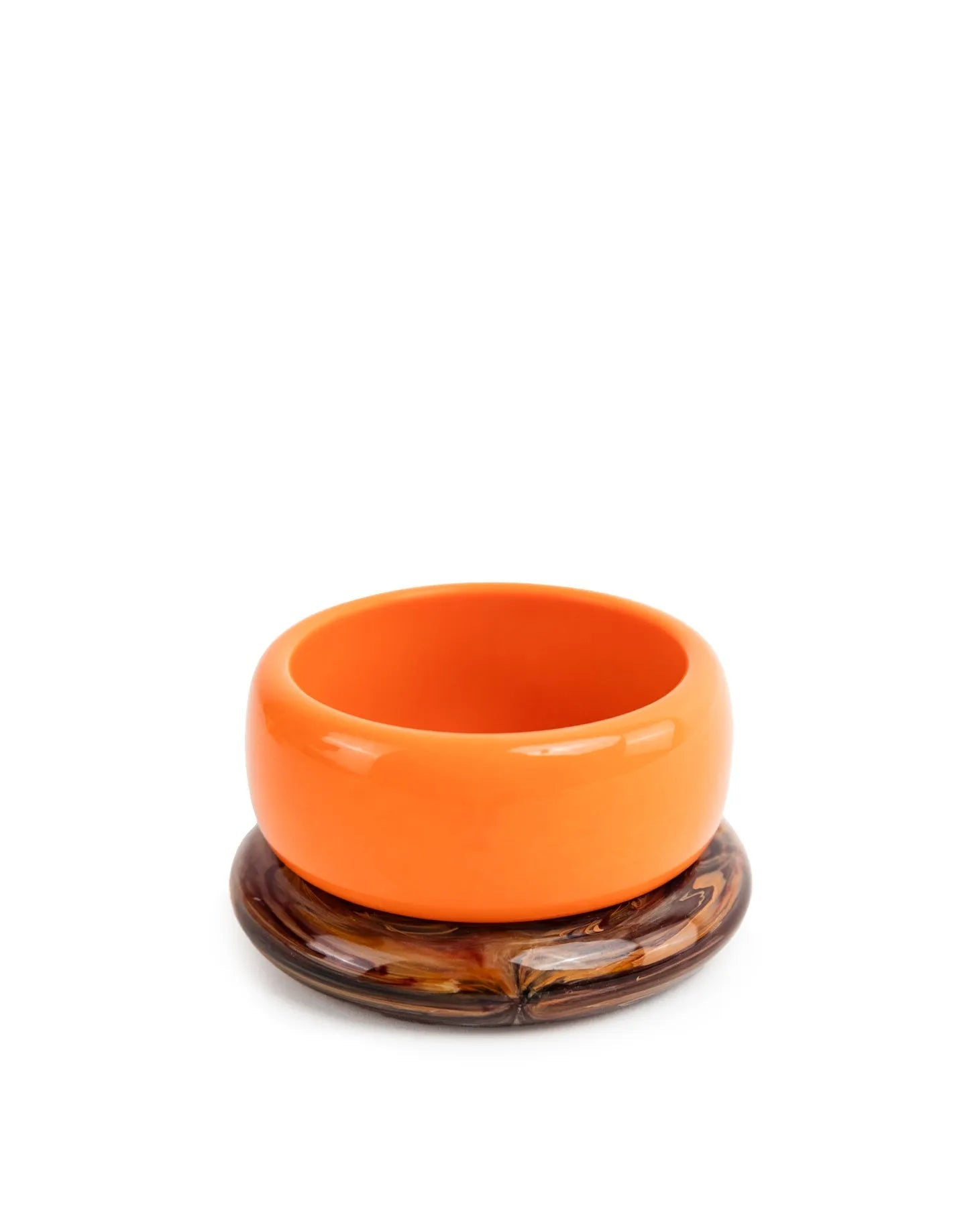 bracciale in resina marmorizzato marrone bombato lucido e altri BANGLE