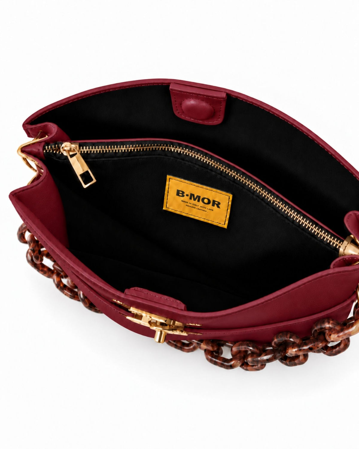 RORY | BURGUNDY - borsa a spalla in pelle di vitello bordeaux