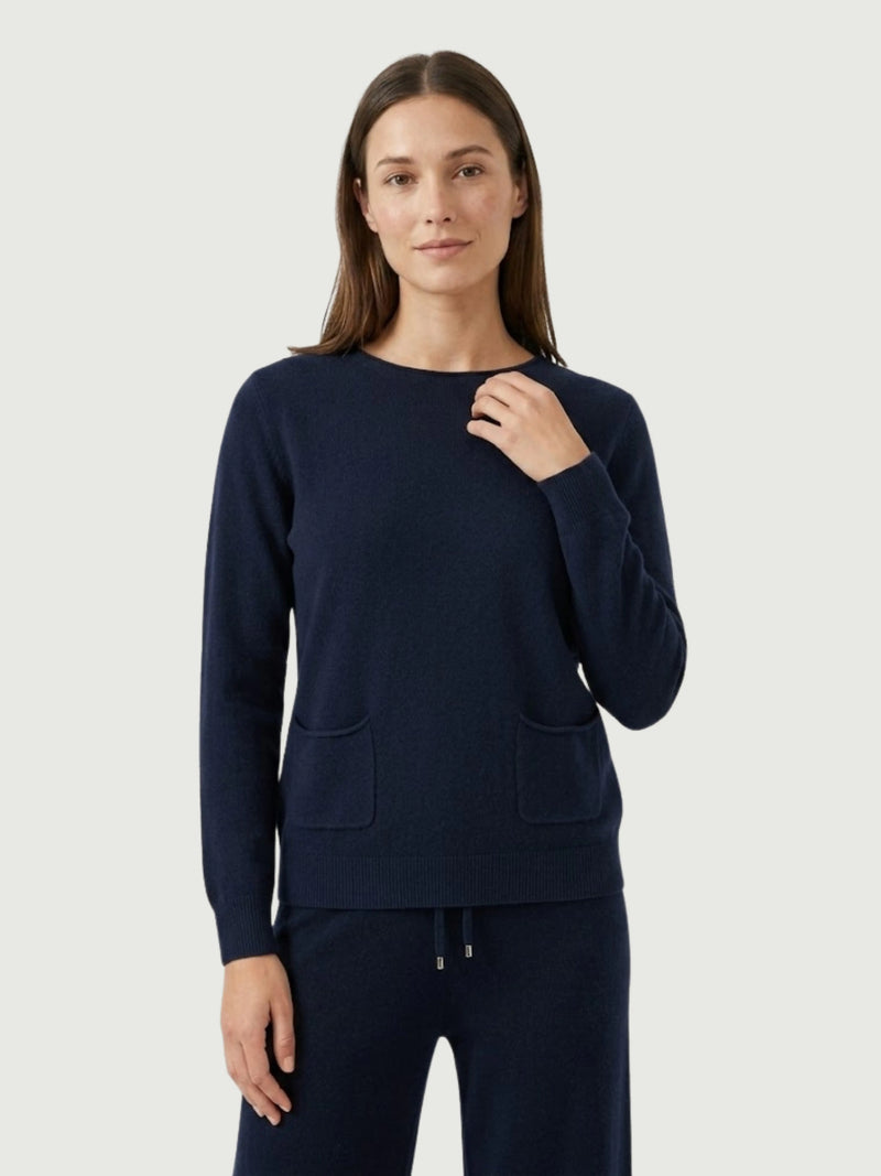 ISA KNIT TOP | BLUEBERRY