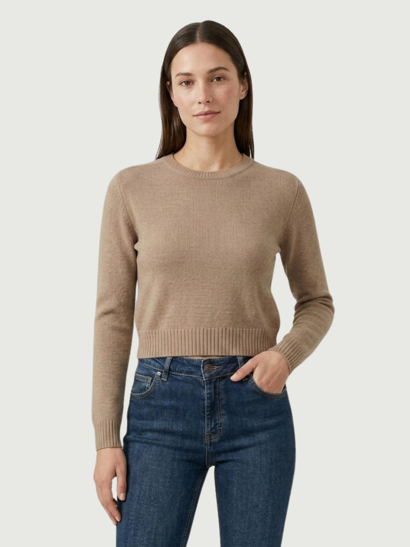 TINA KNIT TOP | HAZELNUT