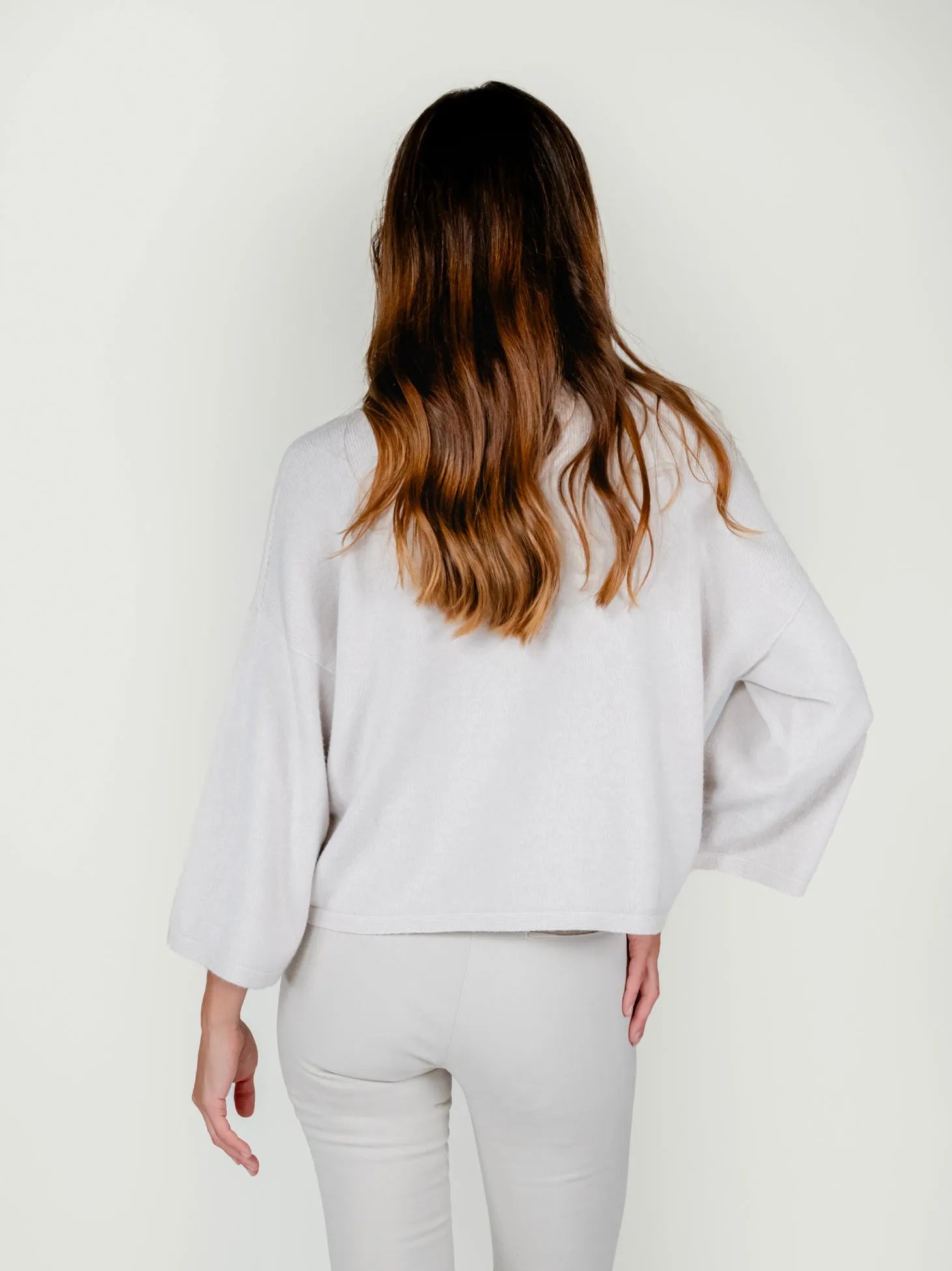 MORRY MOCK NECK SWEATER | CREAM