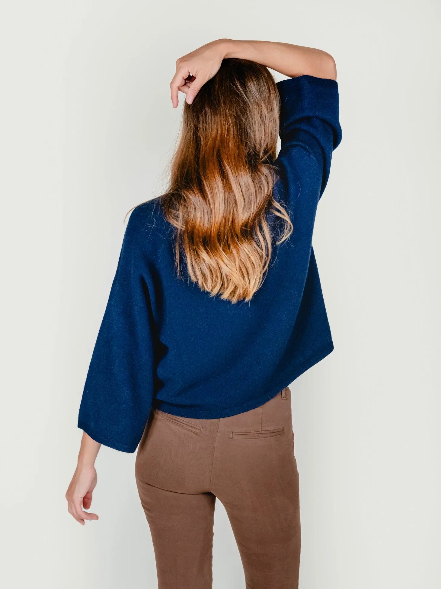 MORRY MOCK NECK SWEATER | BLUEBERRY