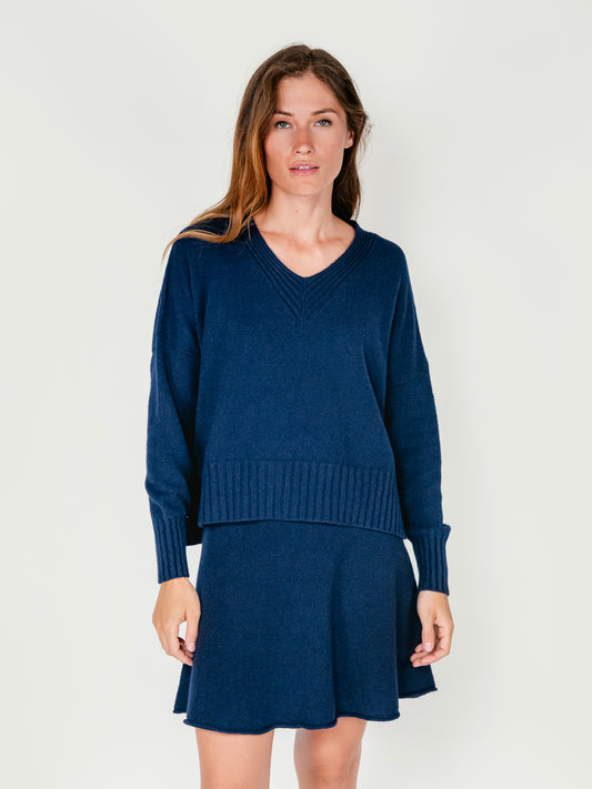 LUISA SWEATER | BLUEBERRY