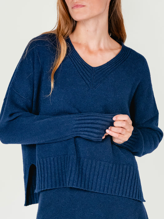 LUISA SWEATER | BLUEBERRY