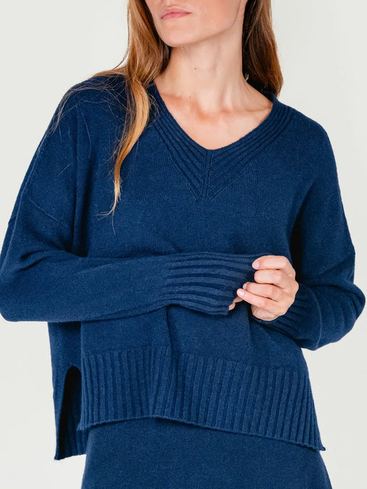 LUISA SWEATER | BLUEBERRY