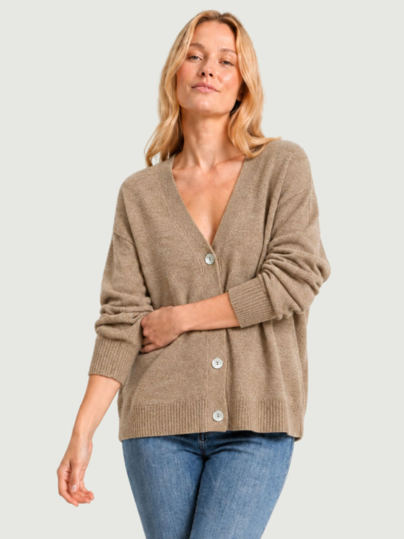 SARA CARDIGAN | HAZELNUT