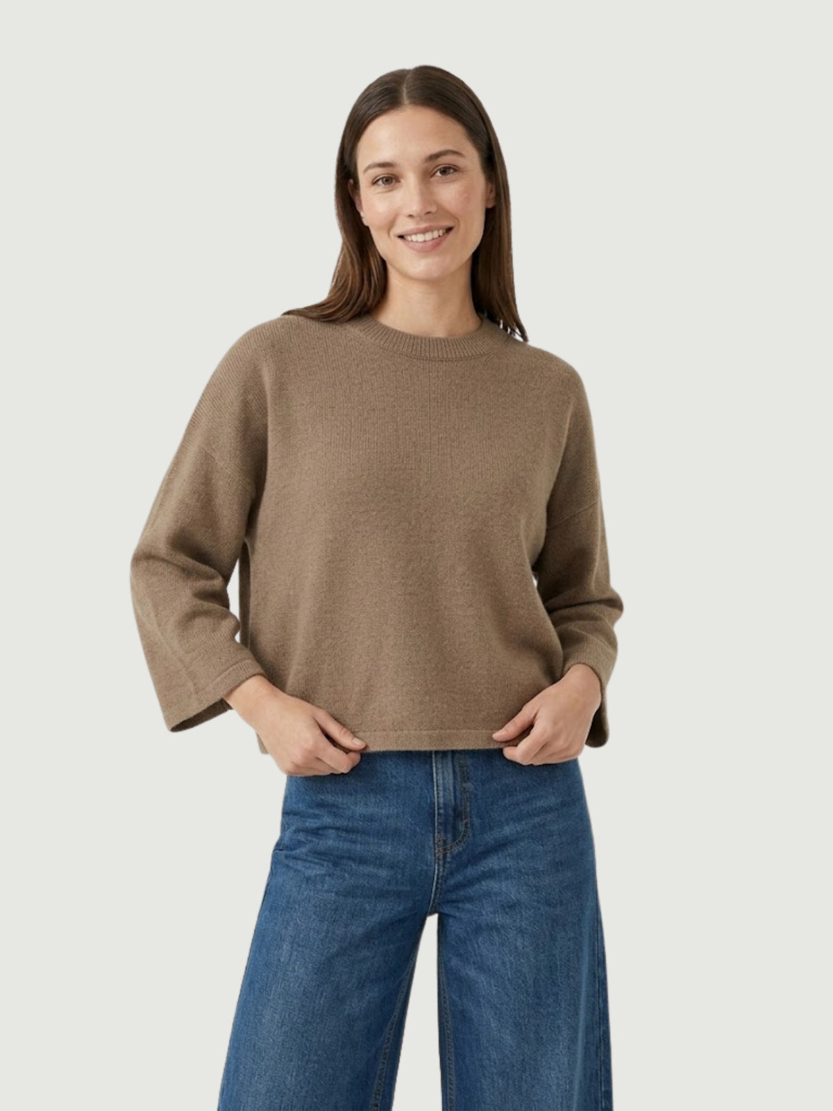 KNIT TOP GIOI | HAZELNUT