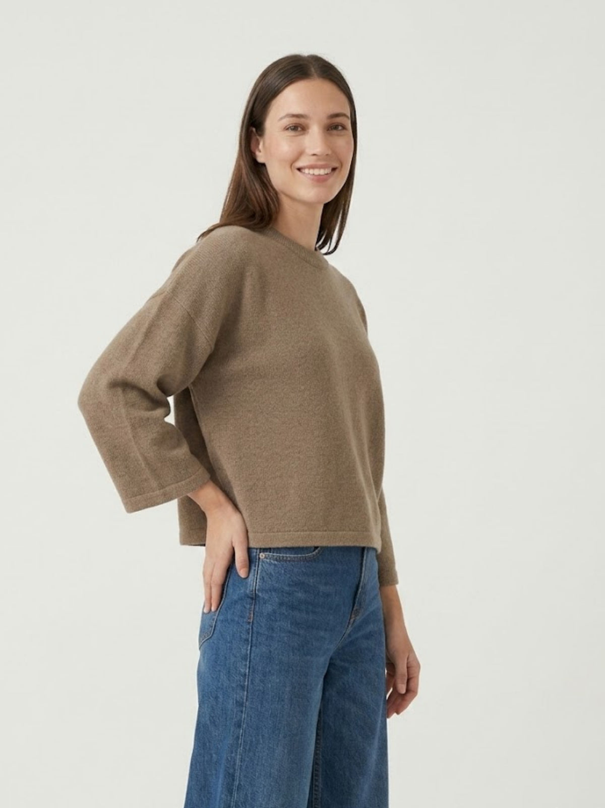 KNIT TOP GIOI | HAZELNUT