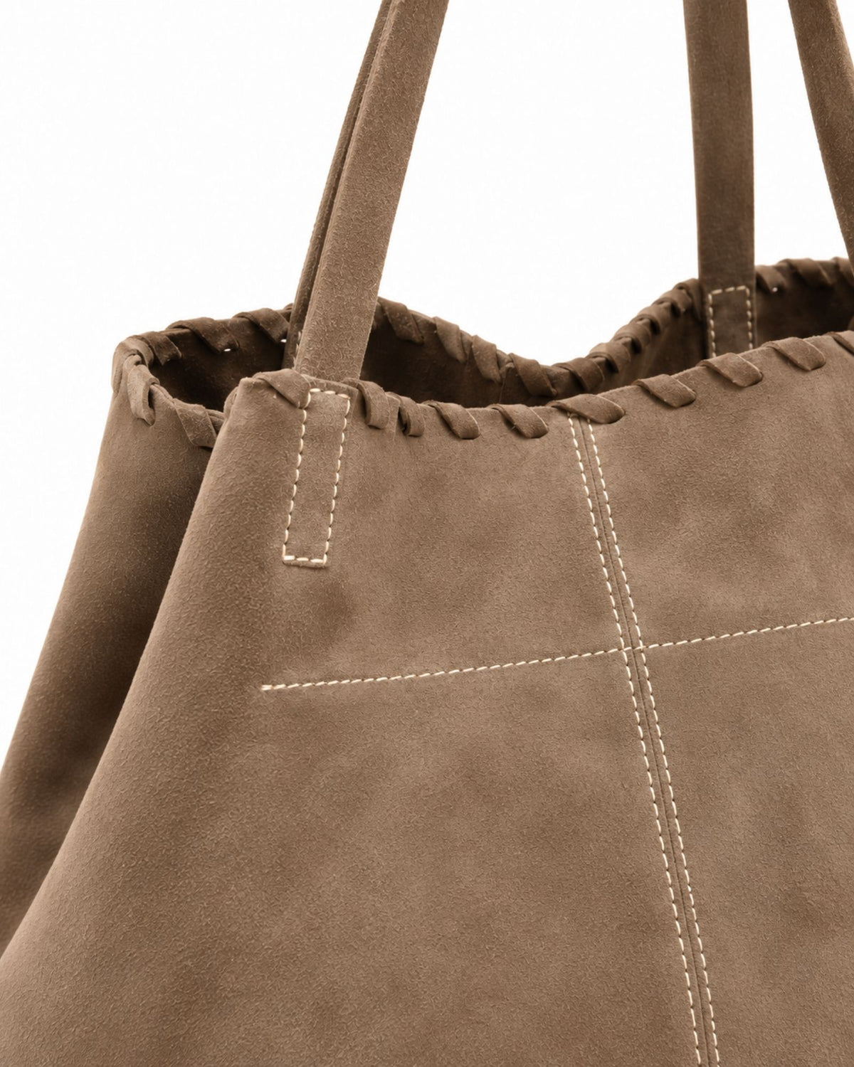 SOFTIE | MUD - dettaglio bordo intrecciato e cuciture beige a contrasto
