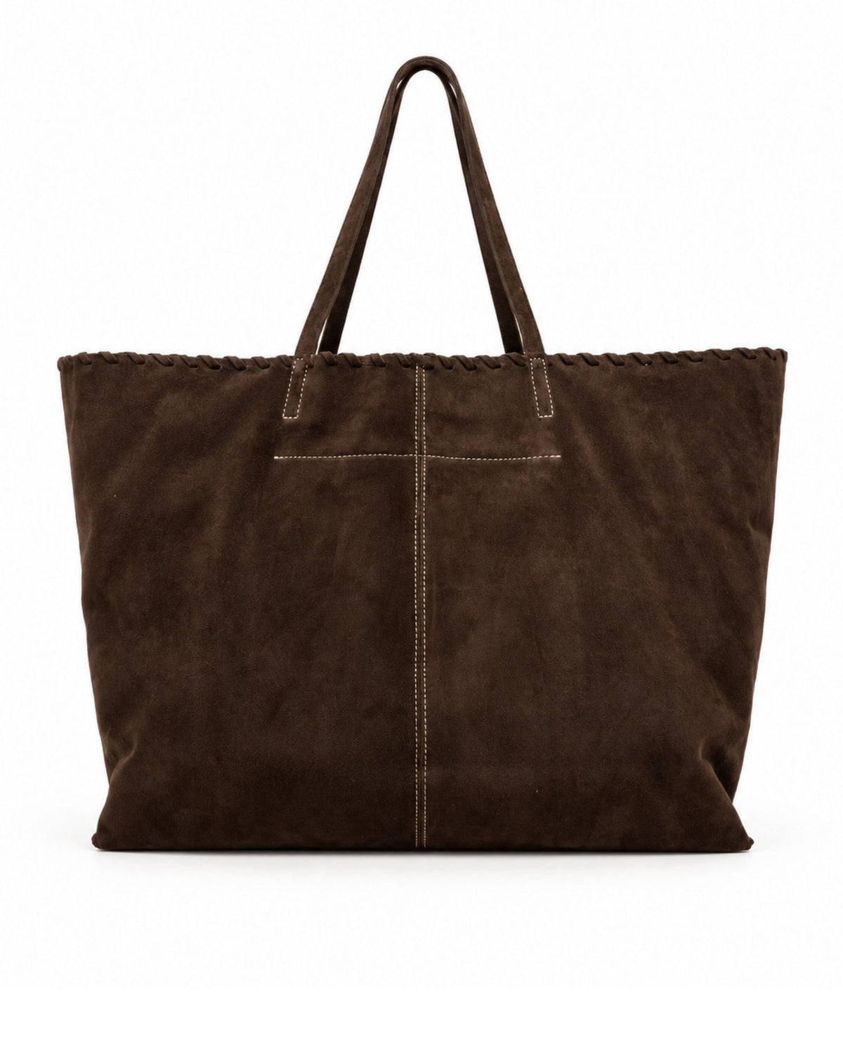 SOFTIE | ESPRESSO - shopper extra large in camoscio testa di moro, retro
