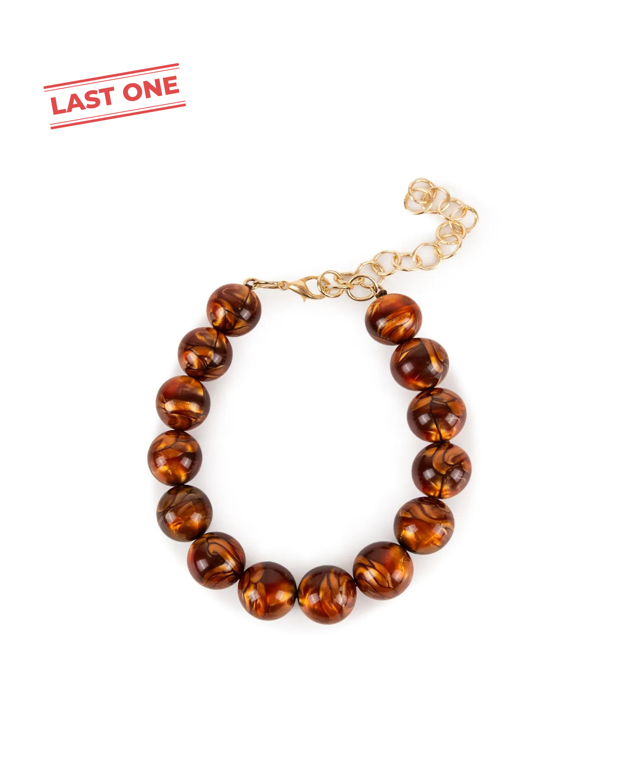 BUBBLE NECKLACE | METALLIC ORANGE