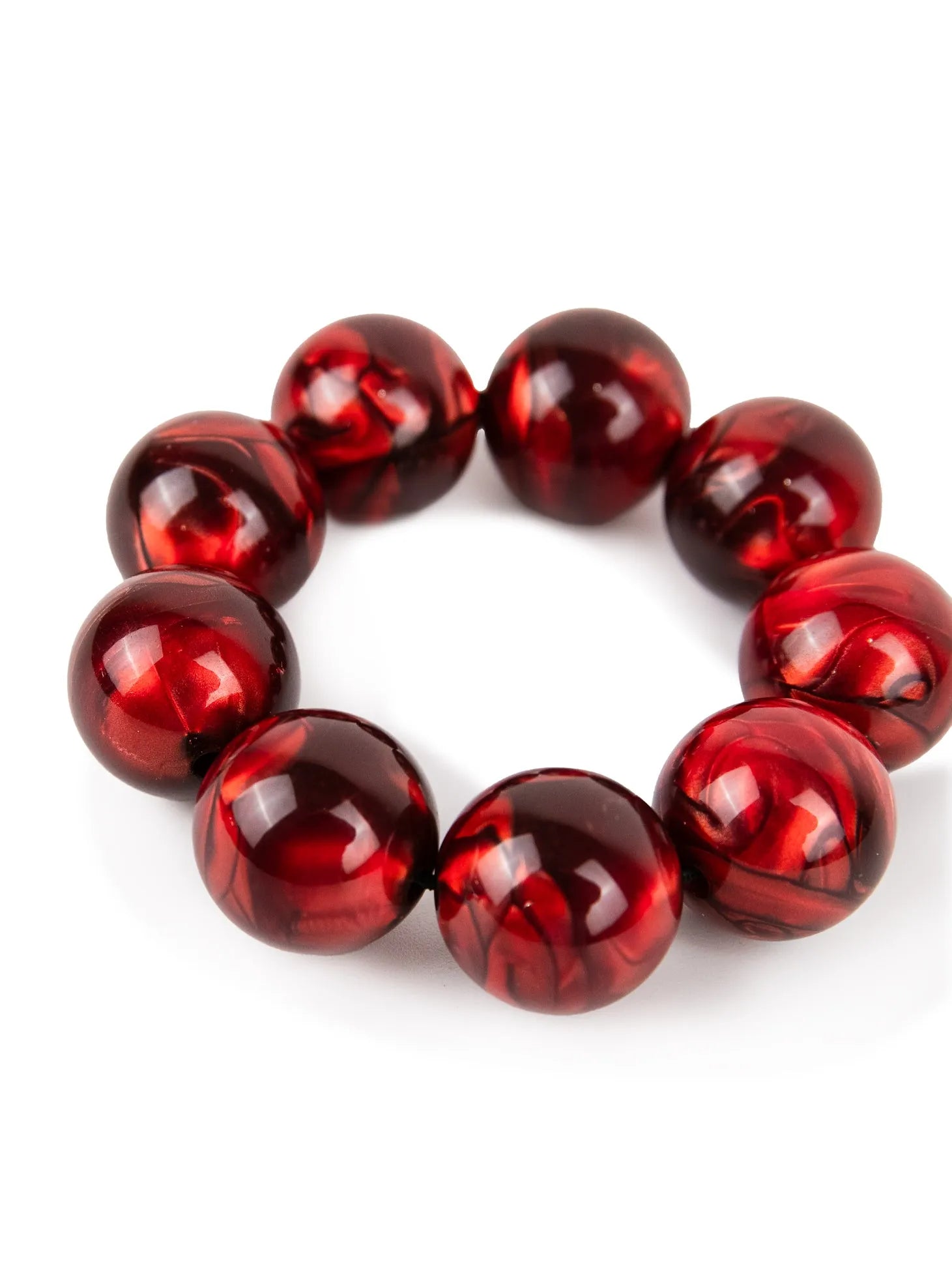 BUBBLE BRACELET | METALLIC RED