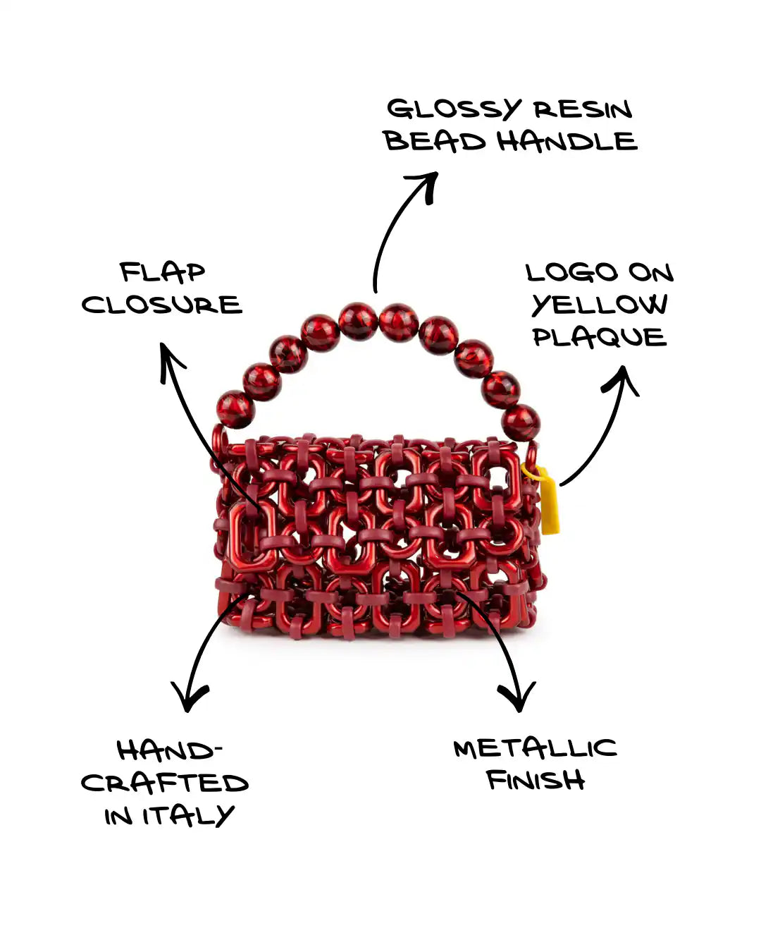 BUBBLE | METALLIC RED