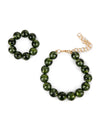 BUBBLE NECKLACE | METALLIC GREEN