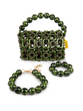 Load image into Gallery viewer, BUBBLE NECKLACE | METALLIC GREEN
