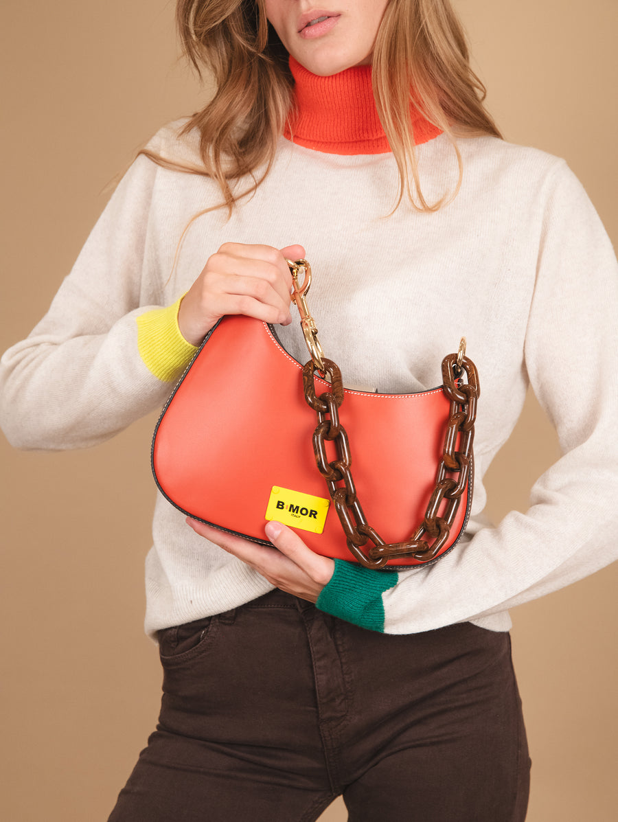 MINI CURVY 3COLOR | Brick Red + Dark Chocolate