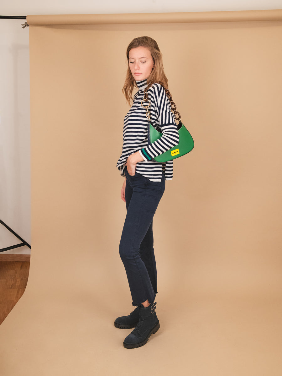 MINI CURVY 3COLOR | Emerald Green + Deep Blue