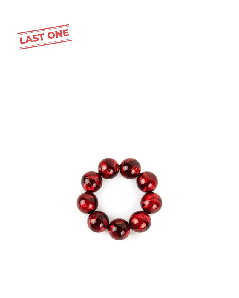 BUBBLE BRACELET | METALLIC RED