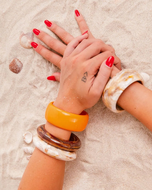 SMALL BANGLE | TORTOISE BROWN