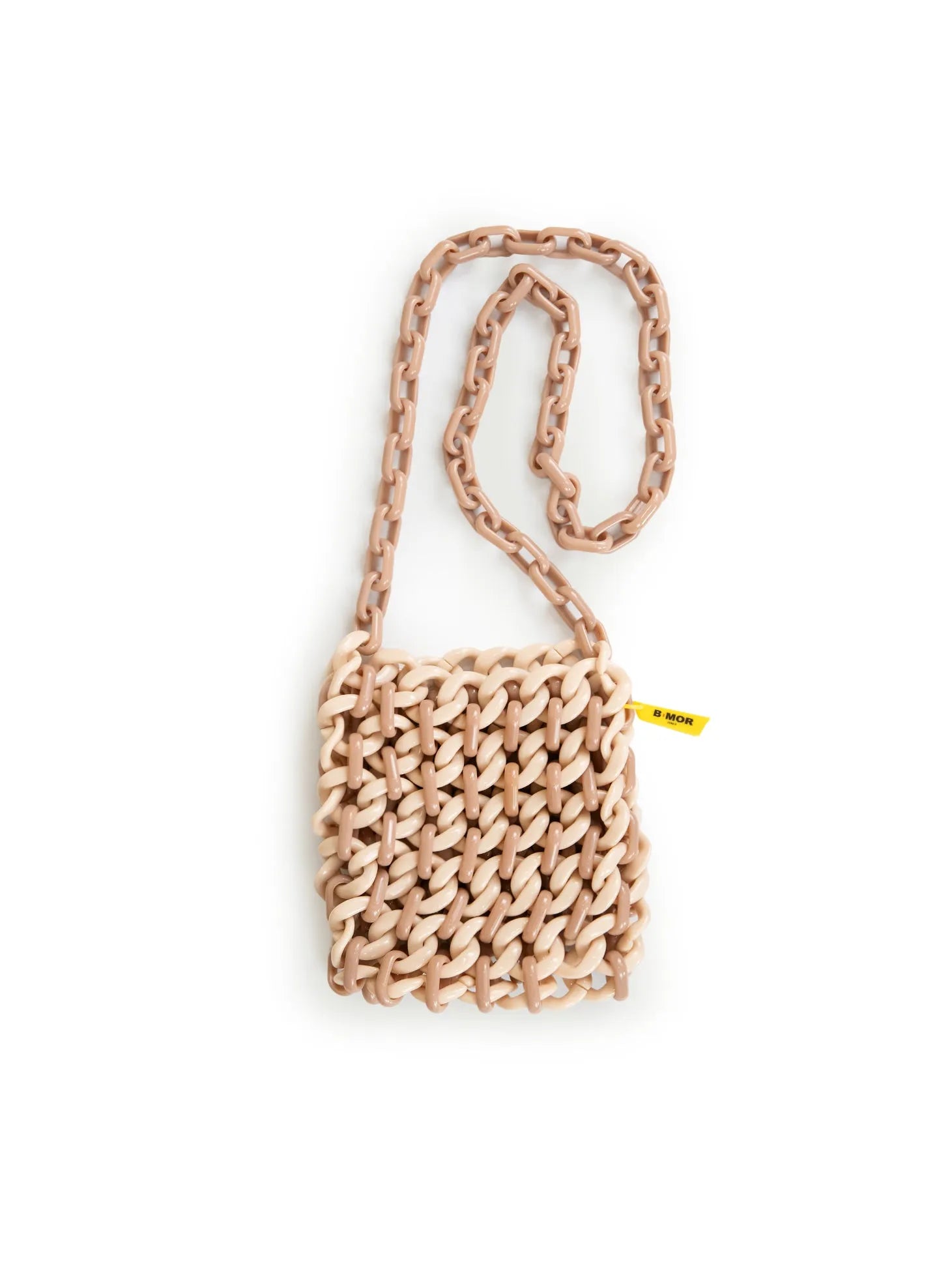 vista frontale borsa a tracolla in resina beige SPIRIT - BiMOR