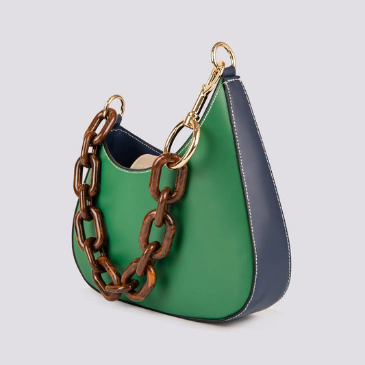 MINI CURVY 3COLOR | EMERALD GREEN + DEEP BLUE