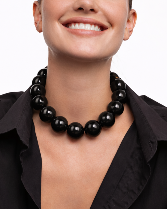 BUBBLE NECKLACE | TOTAL BLACK