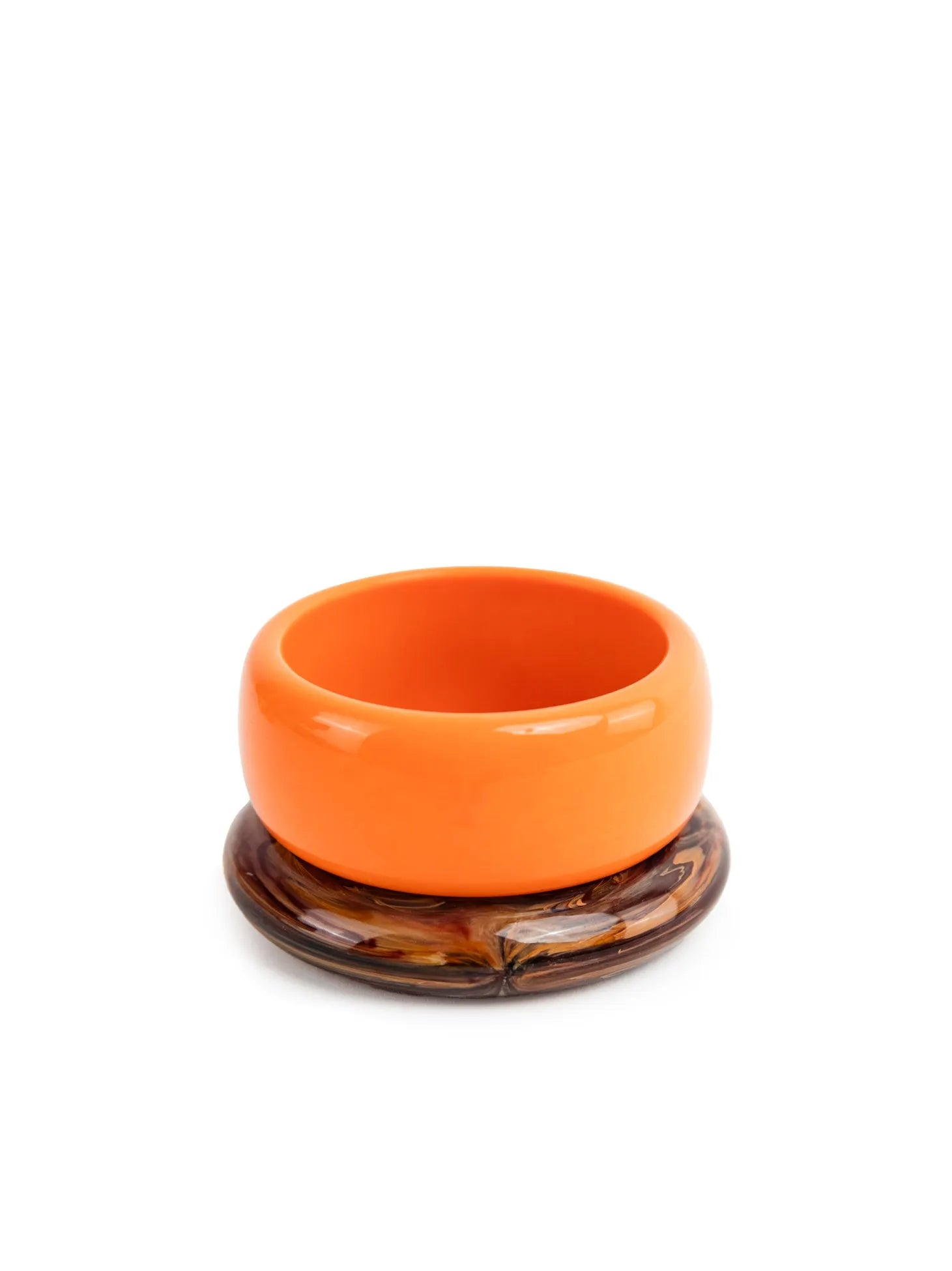 bracciale in resina marmorizzato marrone bombato lucido e altri BANGLE