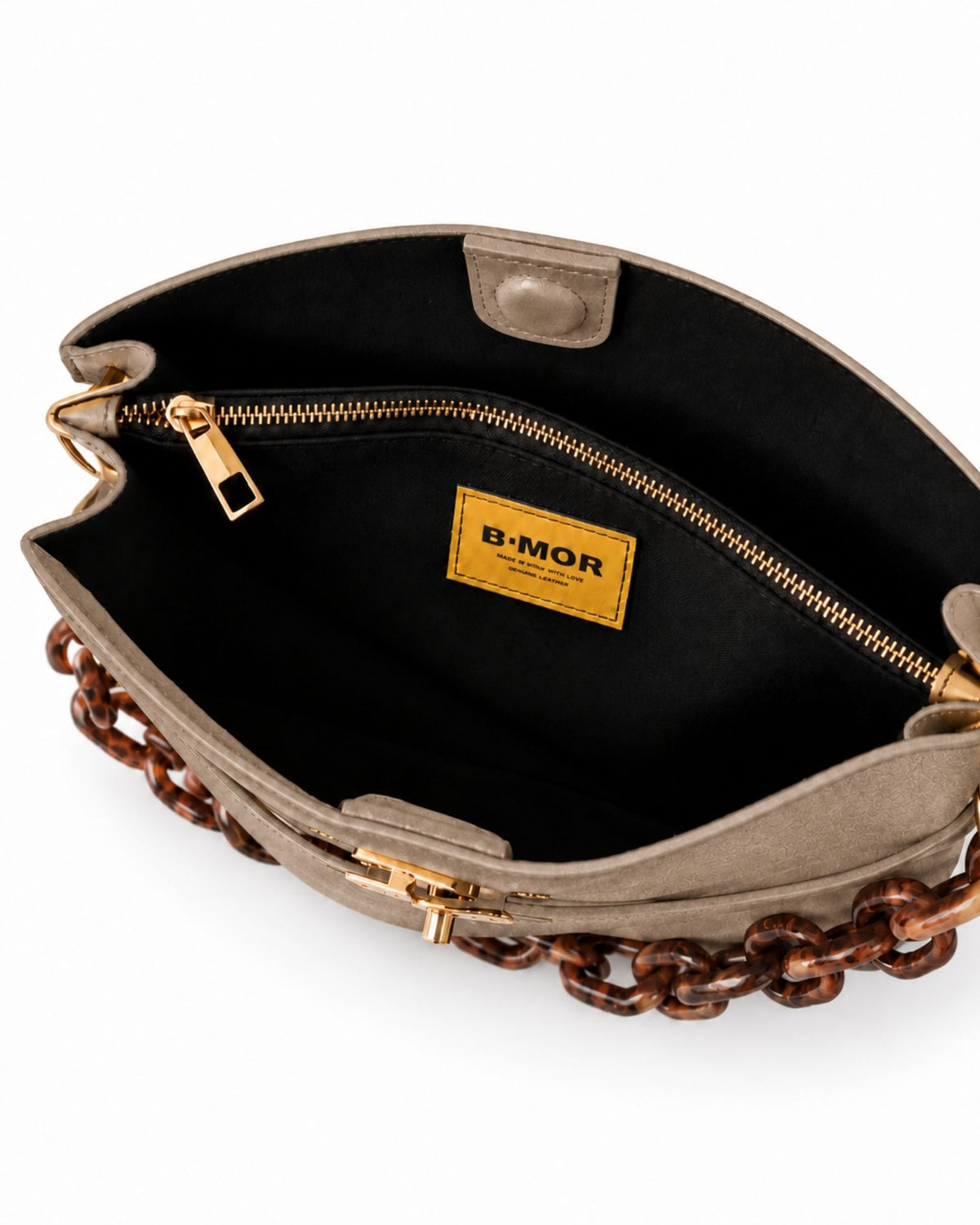 RORY | SUEDE TAUPE - borsa a spalla in camoscio tortora