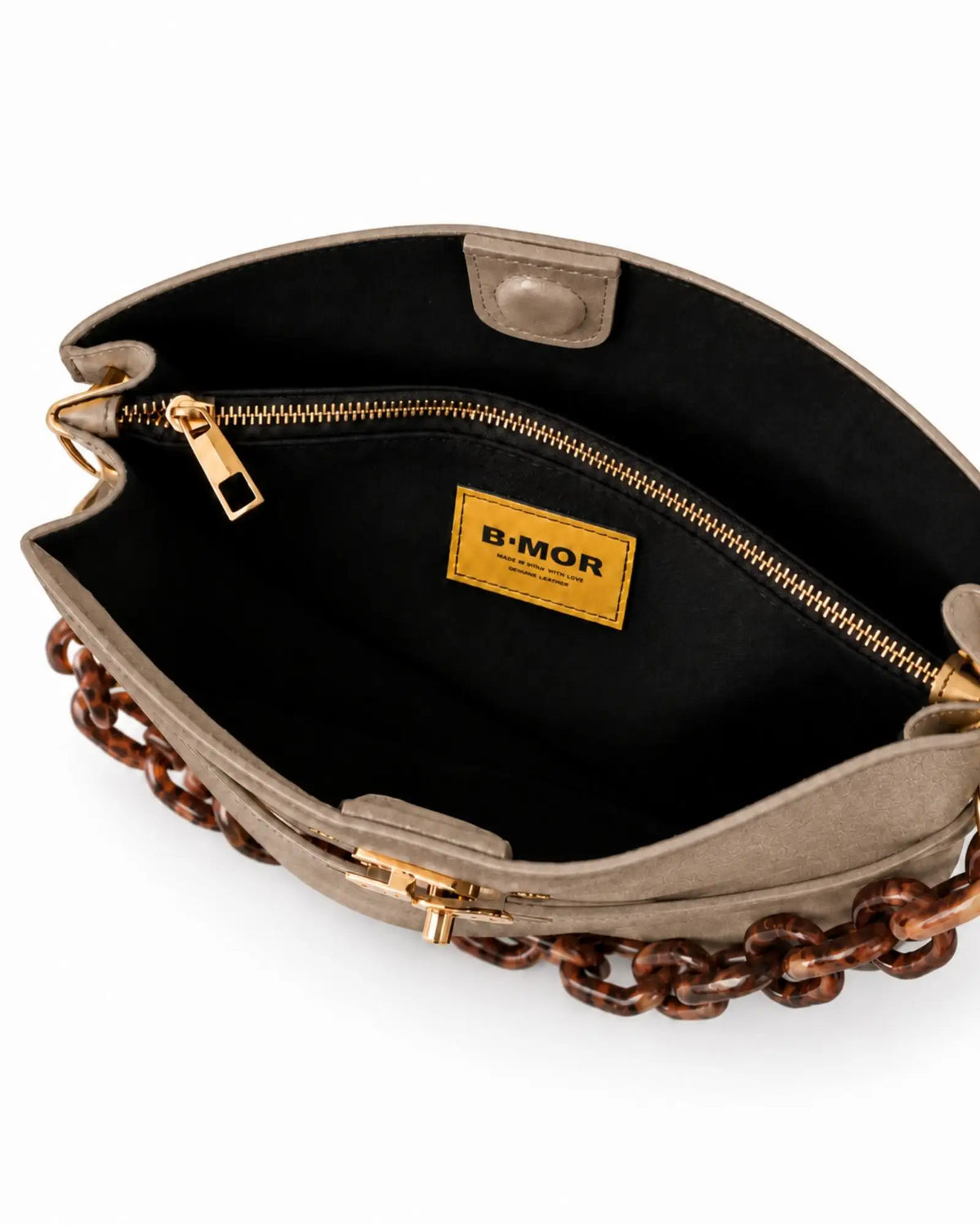RORY | SUEDE TAUPE - borsa a spalla in camoscio tortora