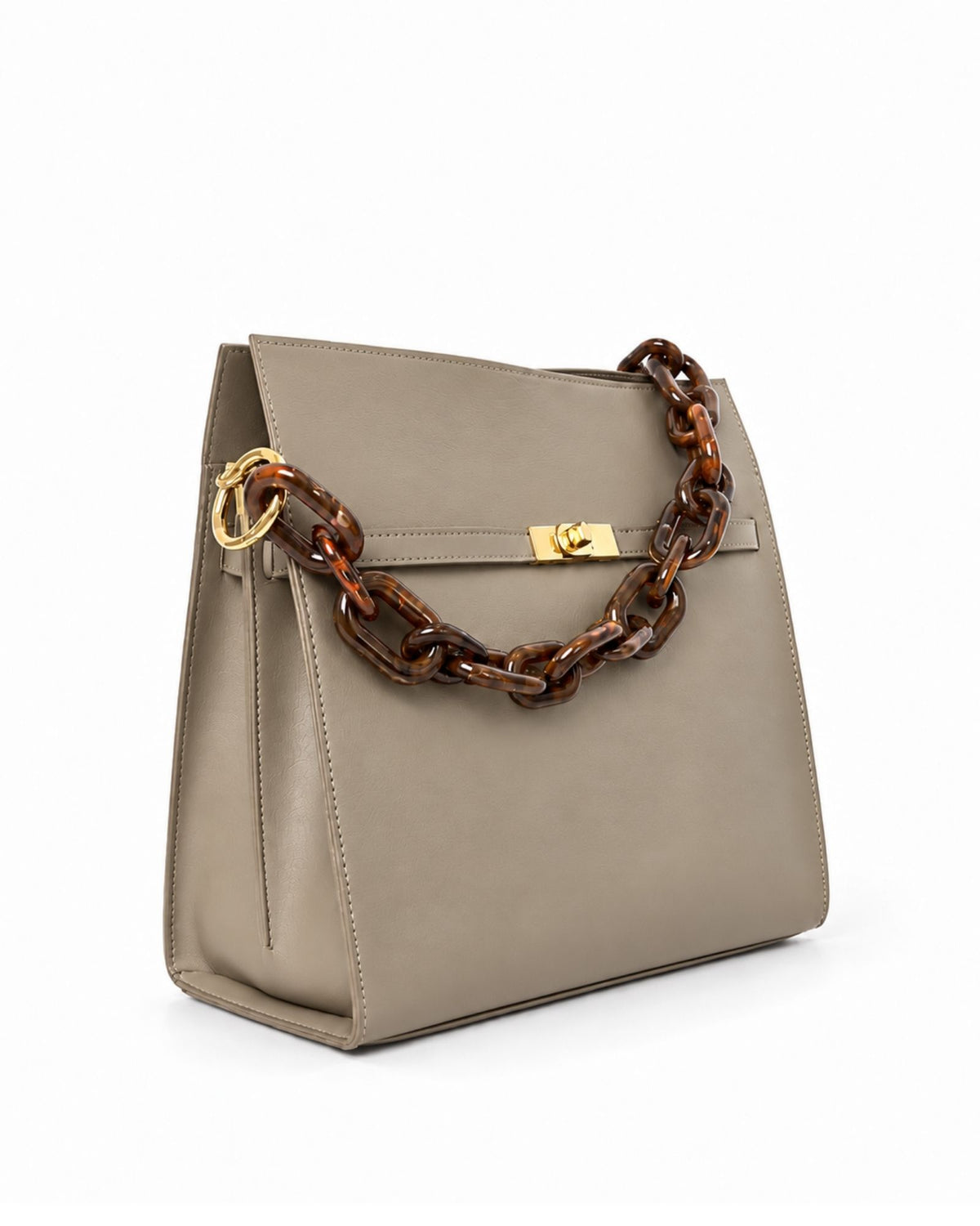 RORY | TAUPE - borsa a spalla in pelle di vitello tortora